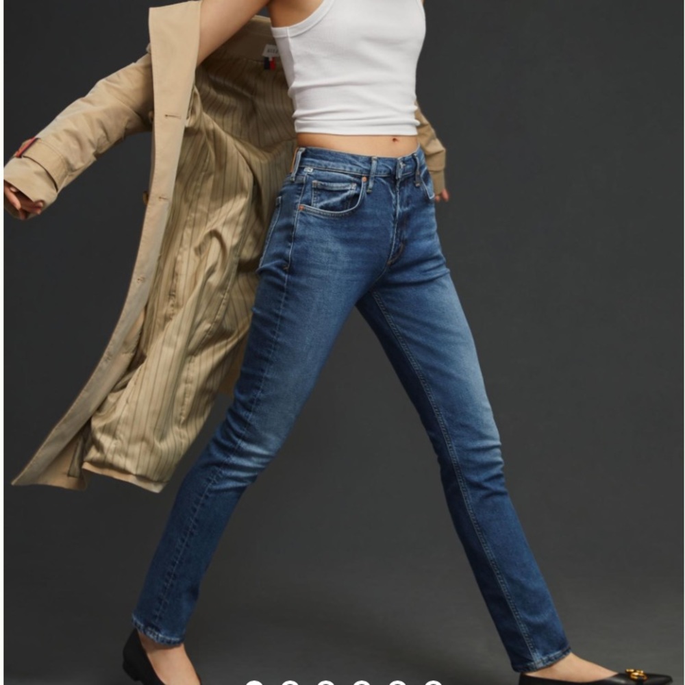 Citizens of Humanity Inga low slung slim straight jeans in Delphi, size 33 & NWT